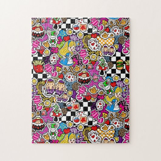 Alice in Wonderland Kawaii Tekenwerk Kunst Kindere Legpuzzel (Verticaal)