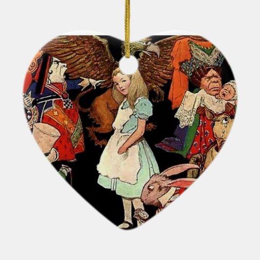 Alice in Wonderland Keramisch Ornament (Achterkant)