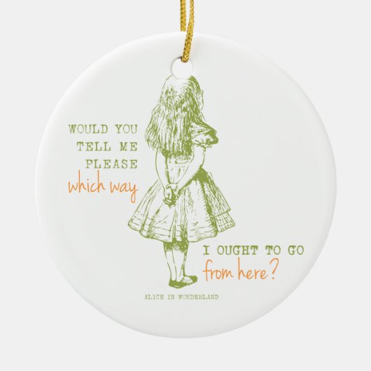 Alice in Wonderland Keramisch Ornament (Voorkant)