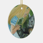 Alice in wonderland kerstfeest keramisch ornament (Rechts)