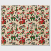 Alice in Wonderland - kerstpapier Cadeaupapier (Vlak)