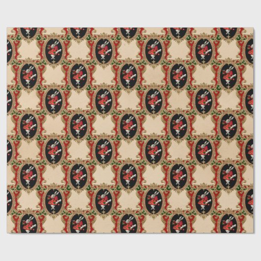 Alice in Wonderland - kerstpapier Cadeaupapier (Vlak)