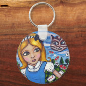 Alice in wonderland keyring sleutelhanger (Voorkant)
