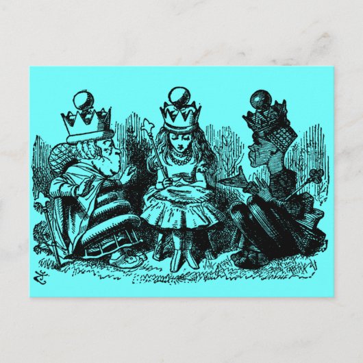 Alice in Wonderland King & Queen Briefkaart (Voorkant)