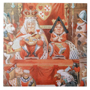 Alice in Wonderland King & Queen of Hearts Tile Tegeltje