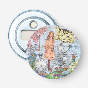 Alice in Wonderland Klassieke Cheshire Konijn Alic Button Flesopener