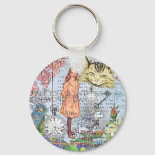 Alice in Wonderland Klassieke Cheshire Konijn Alic Sleutelhanger