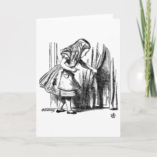 Alice in Wonderland Klein Deur aan Wonderland Kaart (Voorkant)