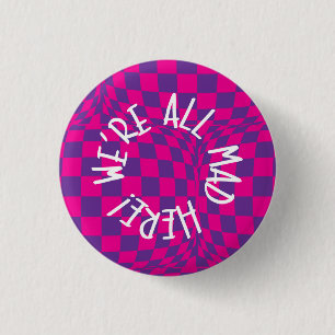 Alice in Wonderland - kleine badge - waren allemaa Ronde Button 3,2 Cm