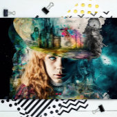 Alice in Wonderland | Klok en City Skyline Tissuepapier