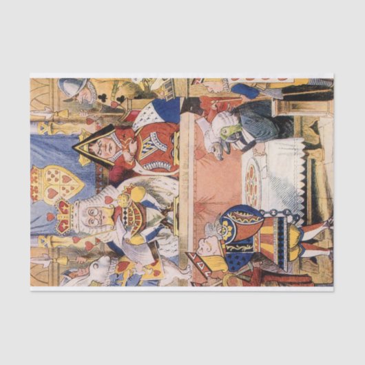 Alice in Wonderland Knave Hearts Decoupage Tissuepapier (Voorkant)