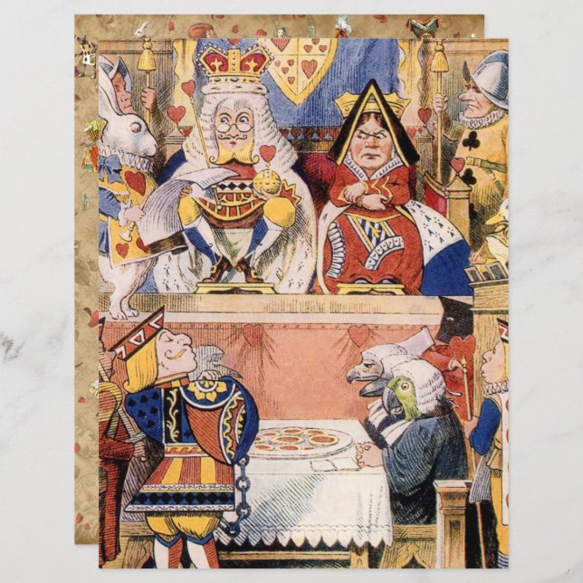 Alice in Wonderland, Knave of Heart Scrapbook Papi (Voorkant / Achterkant)