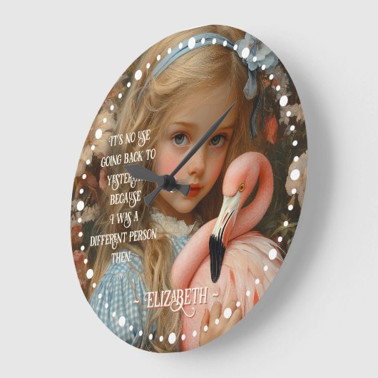 Alice in Wonderland Knuffelende Flamingo Grote Klok (Hoek)