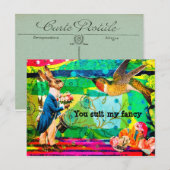 Alice in Wonderland  konijn Briefkaart (Voorkant / Achterkant)