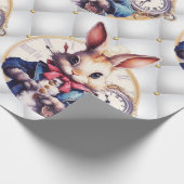 Alice in Wonderland konijn bruiloft thema Cadeaupapier (Hoek)