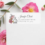 Alice in Wonderland: konijn- en Floral-label Etiket<br><div class="desc">Schitterend ontworpen Alice in Wonderland adreslabel. Ideaal voor Alice in Wonderland liefhebbers. Biedt een mix van onze eigen handgetekende originele floralen en illustraties. We hebben de iconische Alice in Wonderland konijnenillustraties met de hand hersteld door ze met de hand te schetsen en ze tot leven te brengen met prachtige waterverf...</div>