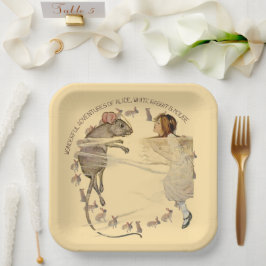 Alice in Wonderland Konijn Muis Papieren Bordje