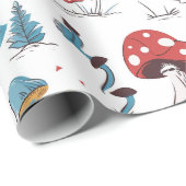 Alice in Wonderland Konijn Rode Paddestoel Cadeaupapier (Rol Hoek)