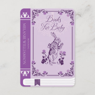 Alice in Wonderland konijnenboeken voor Baby Informatiekaartje