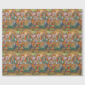 Alice in Wonderland - Koning en Hartenkoningin Cadeaupapier (Vlak)