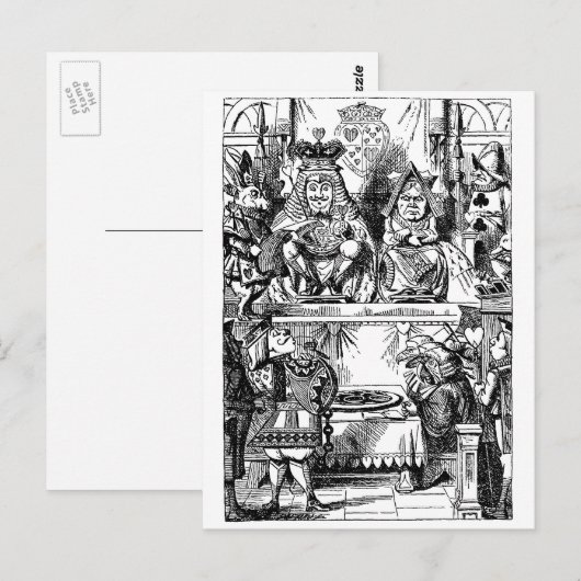 Alice in Wonderland, Koningin der Heten Briefkaart (Voorkant / Achterkant)