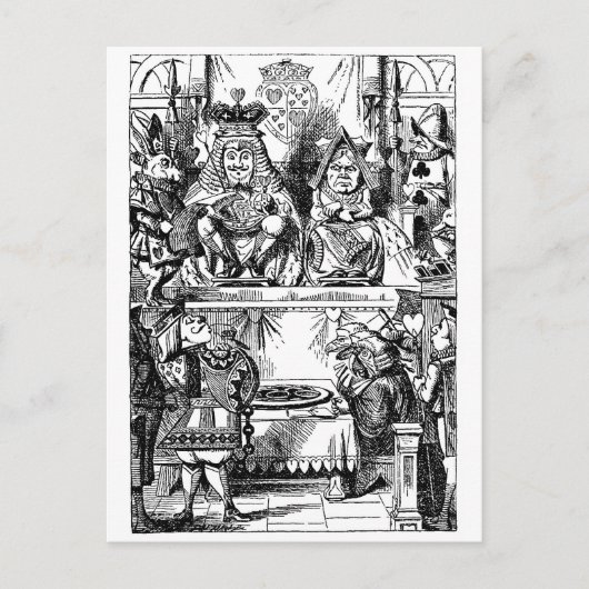  Alice in Wonderland, Koningin der Heten Briefkaart (Voorkant)