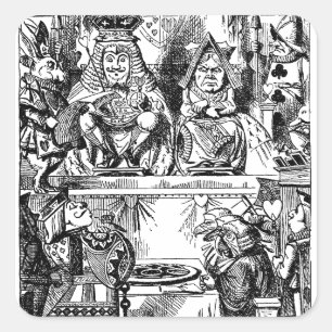  Alice in Wonderland, Koningin der Heten Vierkante Sticker