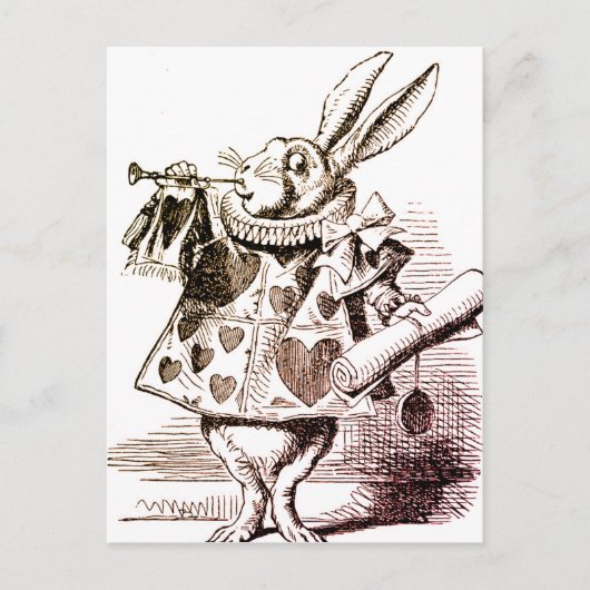 Alice in Wonderland Koningin van de Harten Herald Briefkaart (Voorkant)
