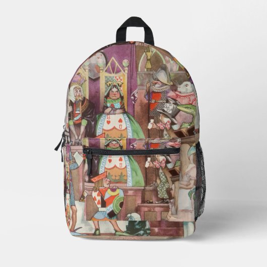  Alice in Wonderland, koningin van harten Bedrukte Rugzak (Voorkant)