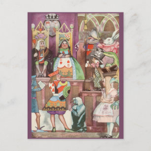 Alice in Wonderland, koningin van harten Briefkaart