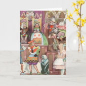  Alice in Wonderland, koningin van harten Kaart (Gele Bloem)