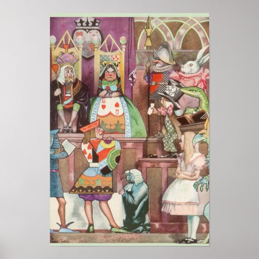  Alice in Wonderland, koningin van harten Poster (Voorkant)