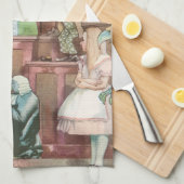  Alice in Wonderland, koningin van harten Theedoek (Quarter Fold)