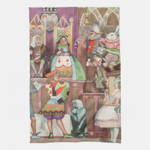  Alice in Wonderland, koningin van harten Theedoek