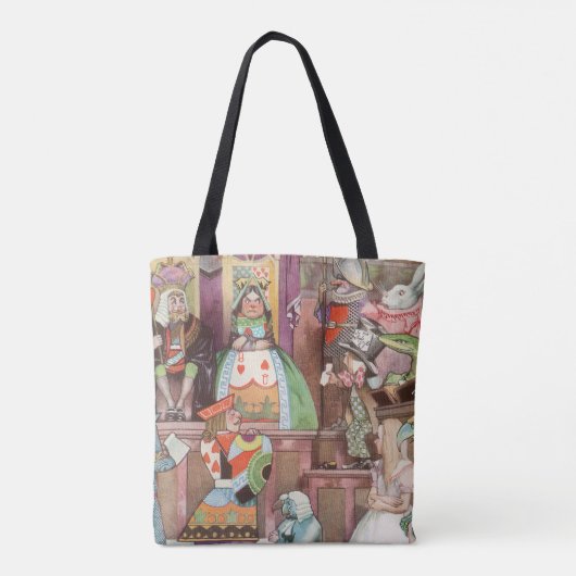  Alice in Wonderland, koningin van harten Tote Bag (Achterkant)