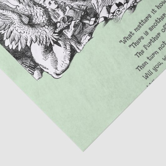 Alice in Wonderland Kreeft Quadrille Song Tissuepapier (Detail)