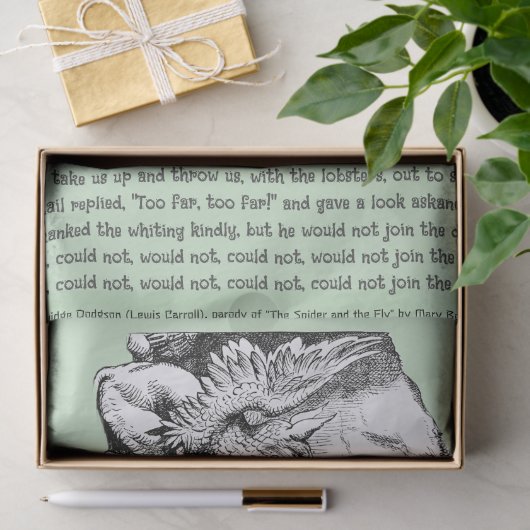 Alice in Wonderland Kreeft Quadrille Song Tissuepapier (Geschenk)