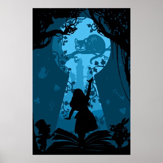 Alice in Wonderland Kunst in het Verhaal Boek Poster (Voorkant)