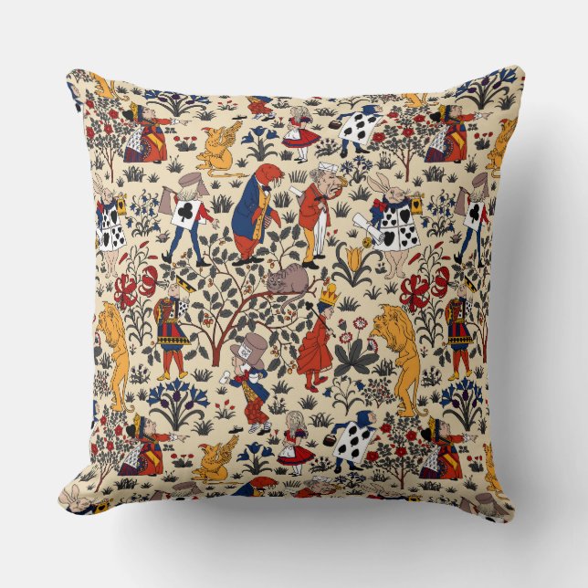 Alice in Wonderland Kussen (Voorkant)