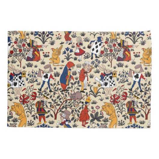 Alice in Wonderland Kussensloop (Achterkant-Links)