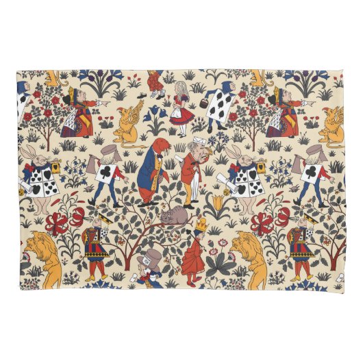 Alice in Wonderland Kussensloop (Voorkant-Links)