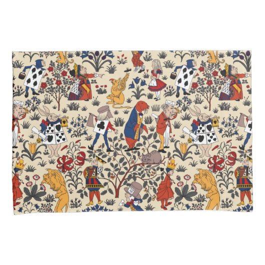 Alice in Wonderland Kussensloop (Voorkant-Rechts)