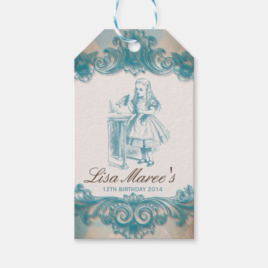 Alice in Wonderland - Labels Cadeaulabel (Voorkant)