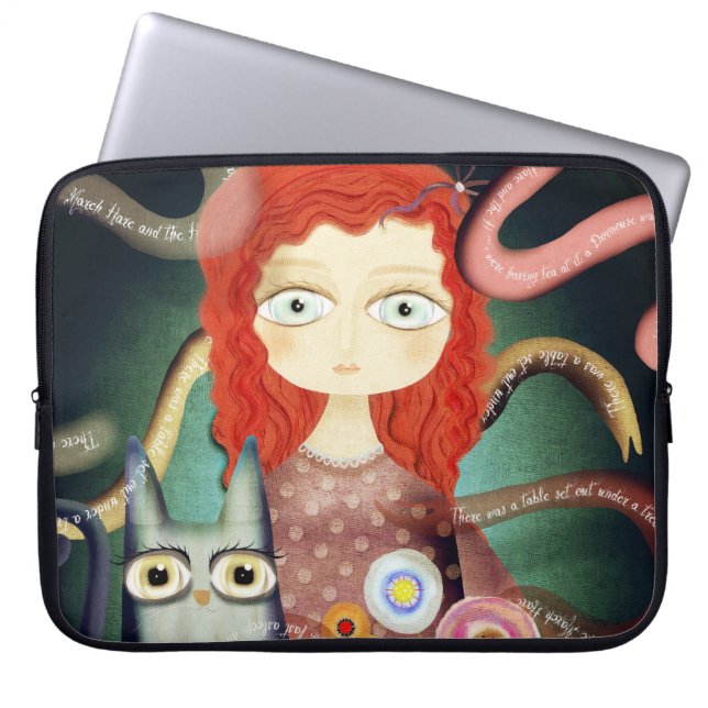 Alice in Wonderland Laptop Sleeve (Voorkant)