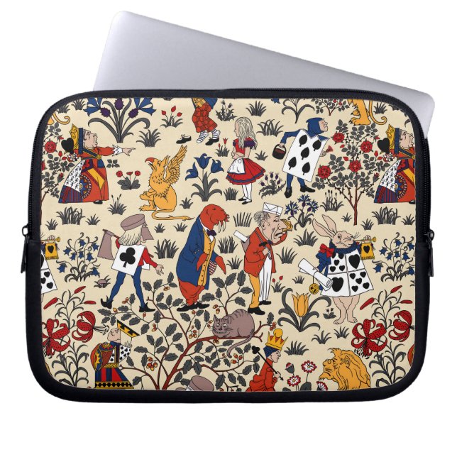 Alice in Wonderland Laptop Sleeve (Voorkant)