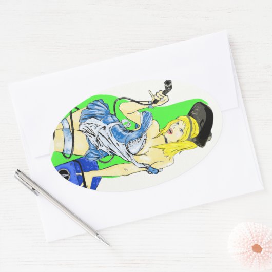 Alice in wonderland lassen sticker (Envelop)