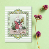 Alice in Wonderland Late White Rabbit Art Briefkaart