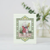 Alice in Wonderland Late White Rabbit Art Briefkaart (Staand voorkant)