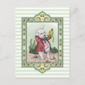 Alice in Wonderland Late White Rabbit Art Briefkaart (Voorkant)