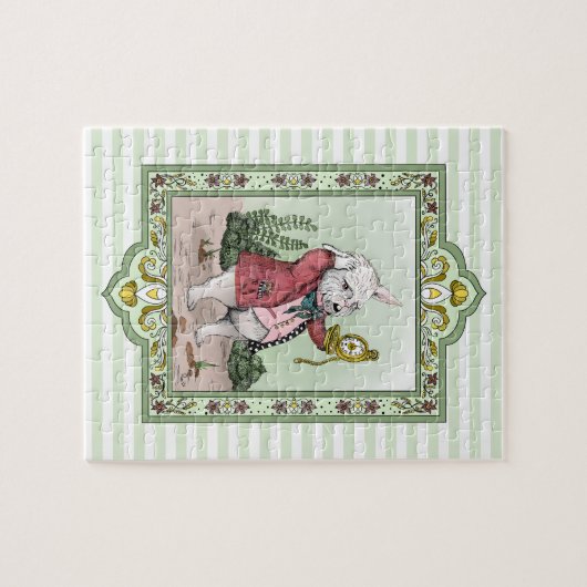 Alice in Wonderland Late White Rabbit Art Legpuzzel (Horizontaal)